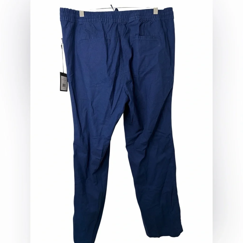 Onia Deep Navy Blue Collin Drawstring Linen Pants Men's NWT